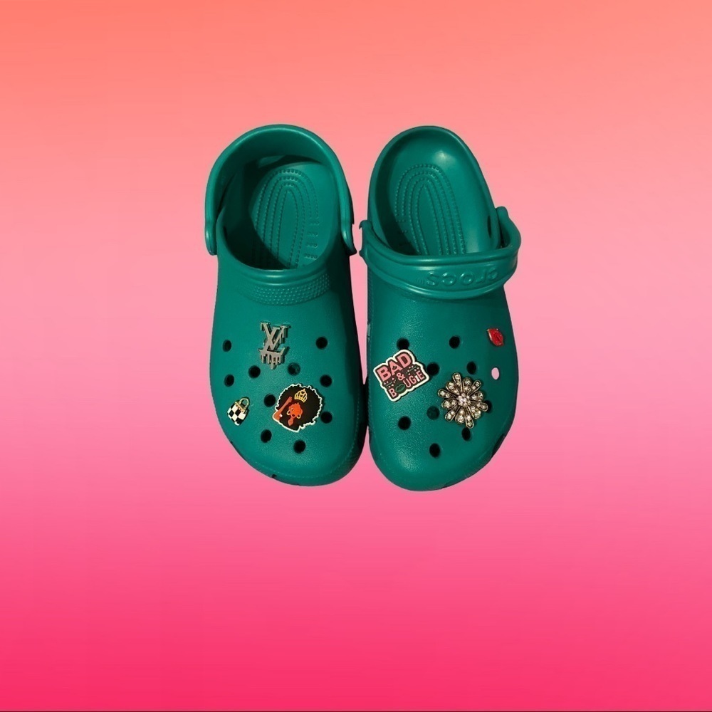 Authentic Customized Crocs #4 with Charms - Picture 2 of 4